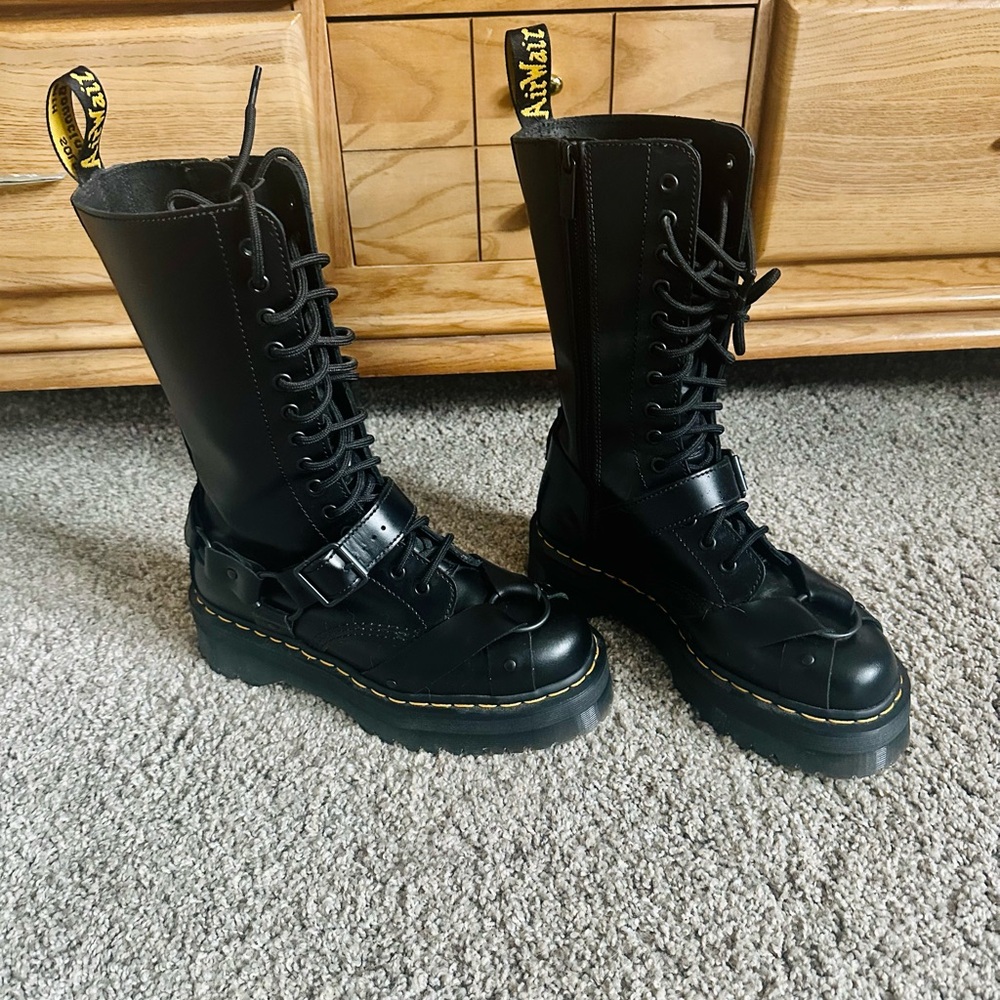 Dr. Martens 1914 Genuine Leather Quad Harness Boots - Picture 4 of 7